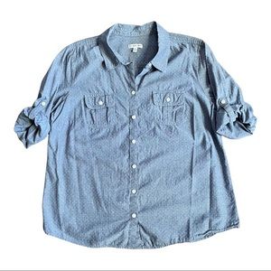 CROFT & BARROW Button Front Shirt
